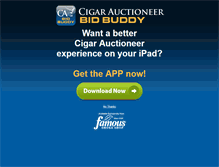 Tablet Screenshot of cigarauctioneer.com